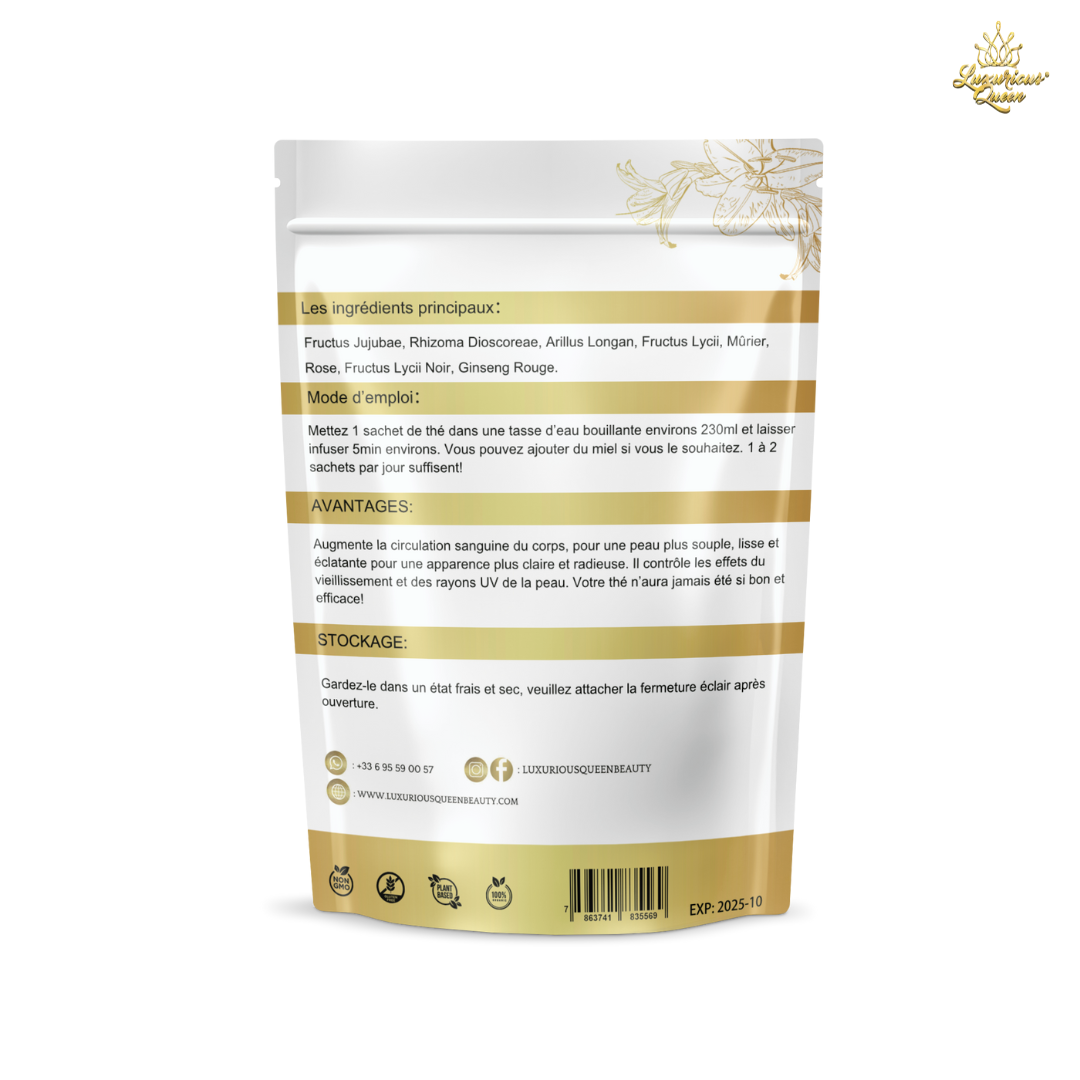 Glow Tea Infusion I Rituel Beauté Peau Douce & Éclat Naturel (Infusion Bien-Être)