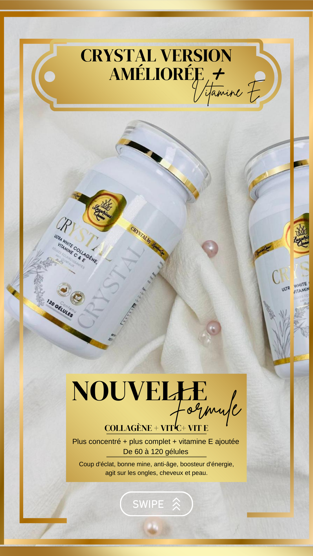 Crystal ultra white collagen & vitamin C 1000mg