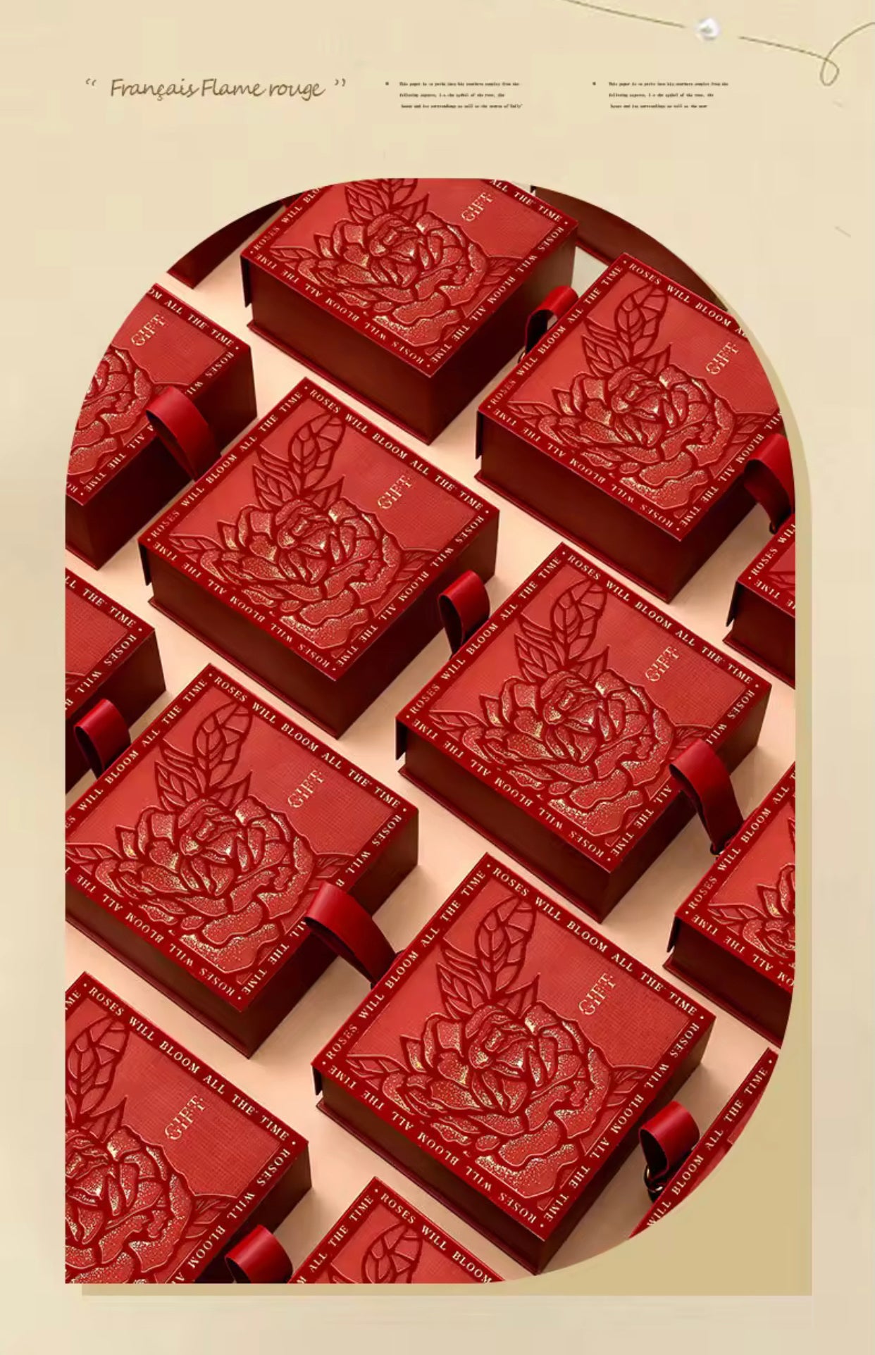 Boîte Cadeau Magnétique Élégante – Rouge Chic à la Française