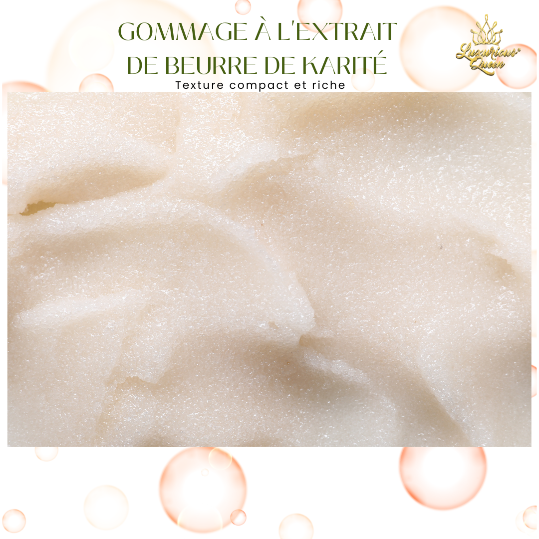 exture compacte du Gommage Karité-Sel Marin – personnalisable