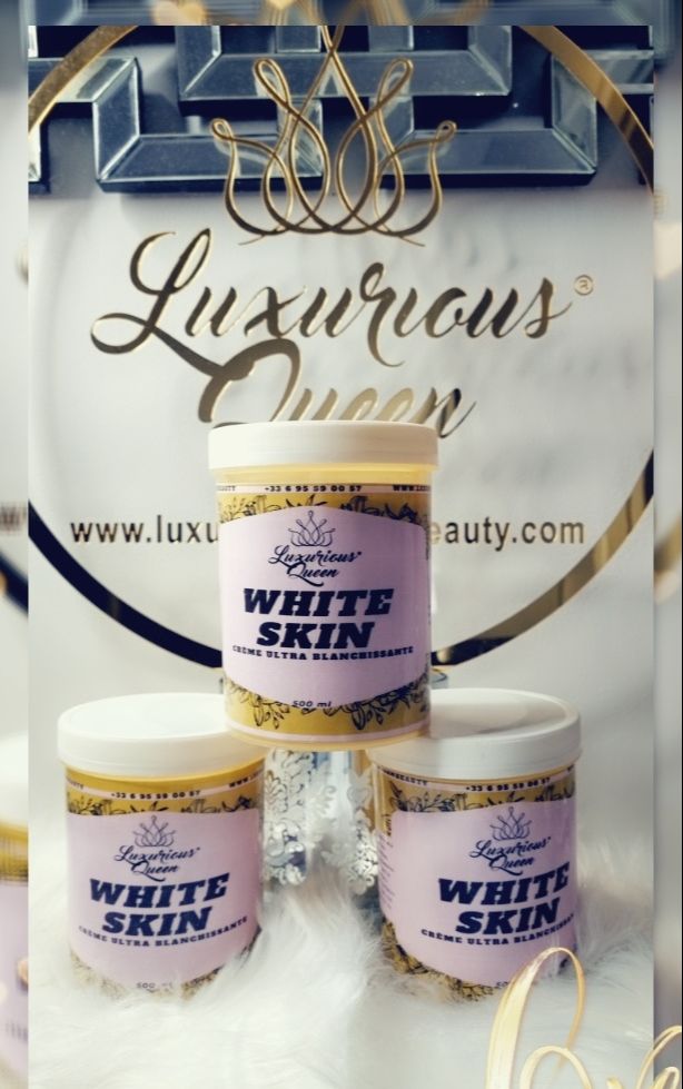 SKIN WHITE: Crème ultra blanchissante du Nigéria 500ml (kit: 2 crèmes+1 savon+gommage)