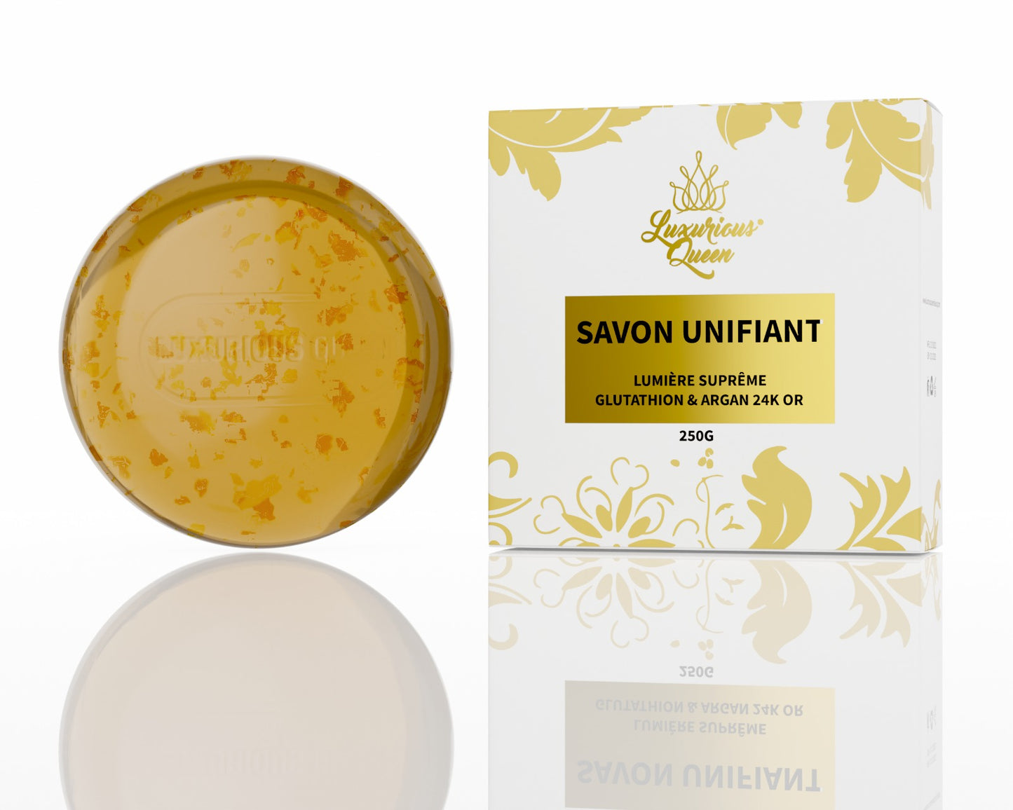 Savon DELUXE 24K Or Visage & Corps: Super éclaircissant, unifiant et traitant