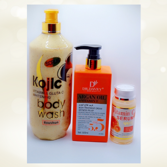 Kit Soin Complet Dr. Davey 3-en-1 : Éclat, Hydratation & Teint Unifié