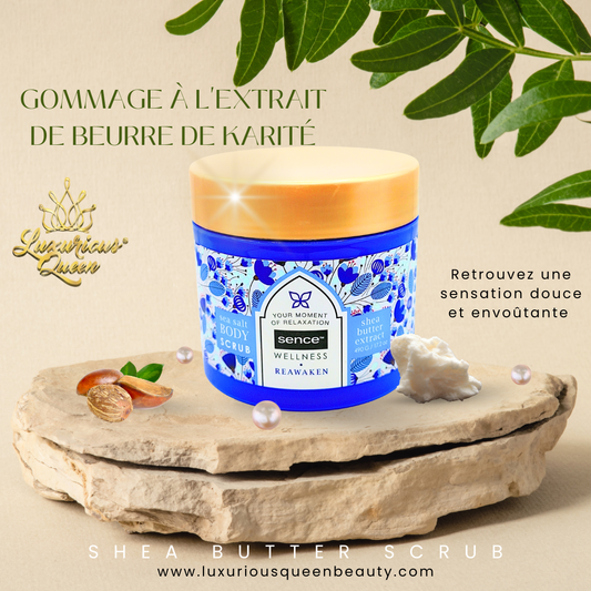 Pot de Gommage Beurre de Karité & Sel de Mer 490 g – Luxurious Queen