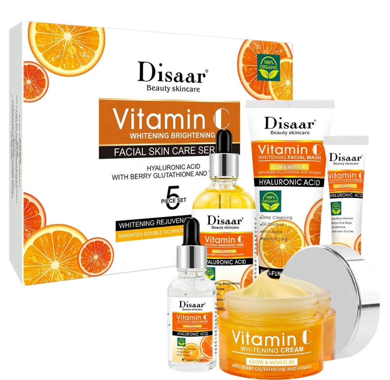 Kit complet visage à la vitamine C: éclaircissant et unifiant