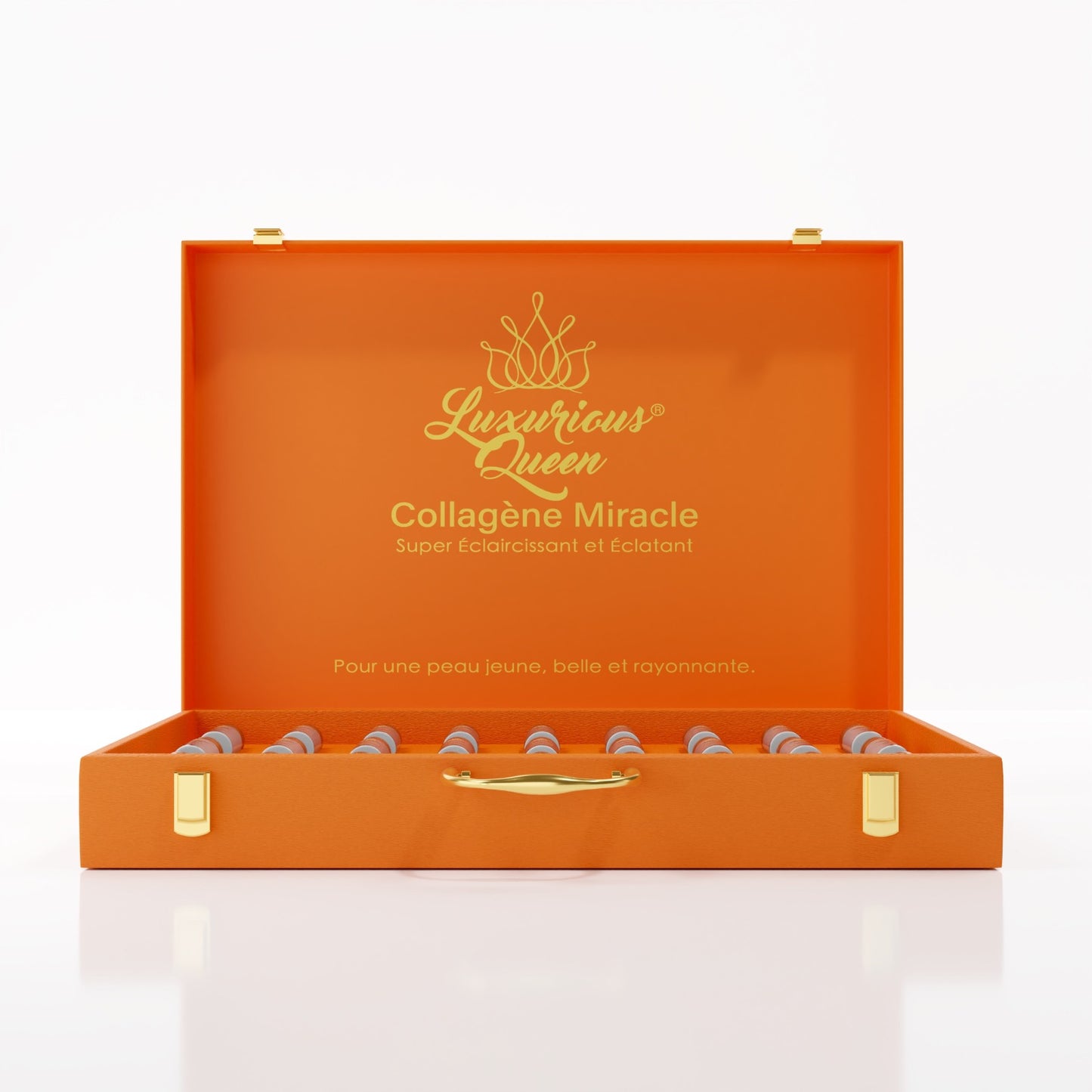 (PRÉ-COMMANDE) COLLAGÈNE MIRACLE by Luxurious Queen – Élixir Glow Intense | Peau Lisse, Éclat & Fermeté Visuelle | 30 Ampoules Premium