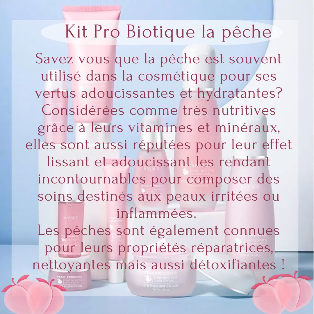 Kit complet Pro biotique à pêche visage et corps