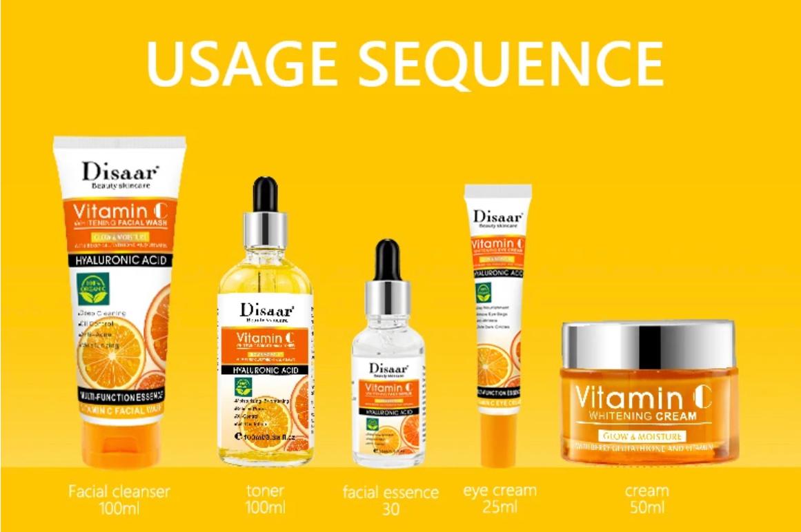 Kit complet visage à la vitamine C: éclaircissant et unifiant