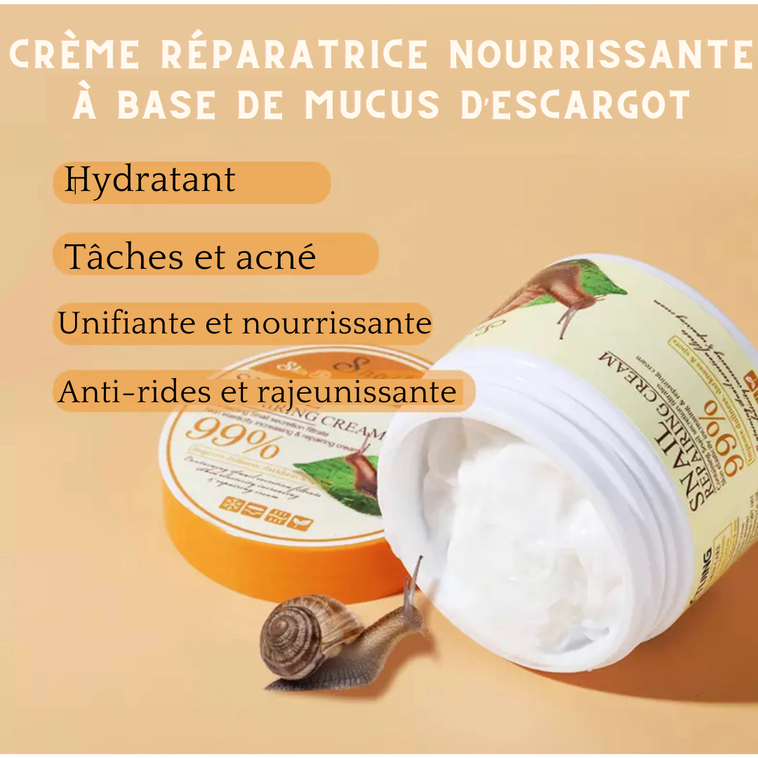 Crème réparatrice à la bave d’escargot