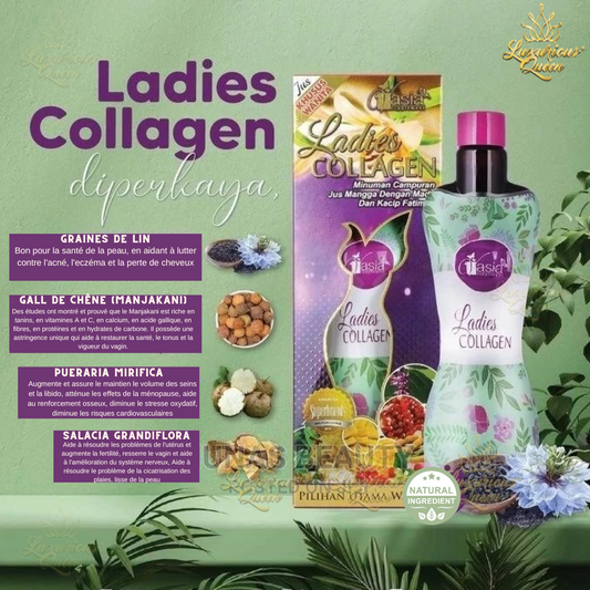 Ladies collagen (sirop équilibre hormonal: fertilité, yoni et seins))